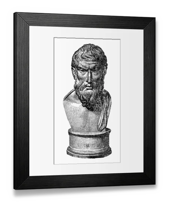 Framed Print : Epicurus (c. 341-271 / 270 BC), Greek philosopher Framed Print : Epicurus (c. 341-271 / 270 BC), Greek philosopher