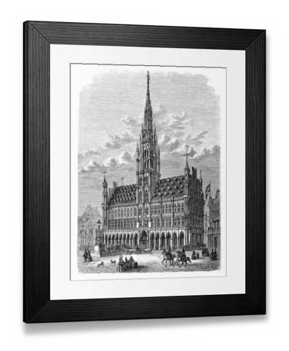 Framed Print : The Town Hall in Brussels Framed Print : The Town Hall in Brussels