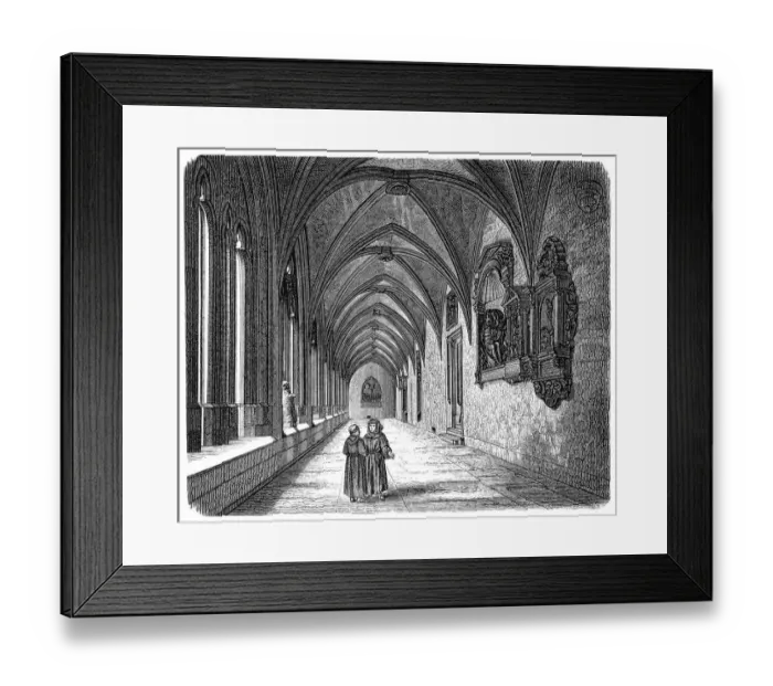 Framed Print : Cloister in Mainz Cathedral, Germany