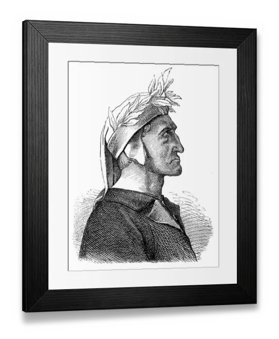 Framed Print : Dante Alighieri profile portrait Framed Print : Dante Alighieri profile portrait