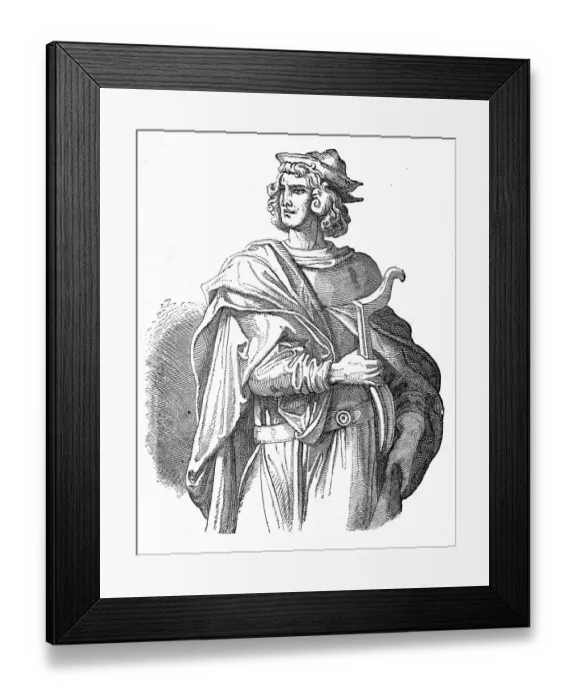 Framed Print : Walther von der Vogelweide Framed Print : Walther von der Vogelweide