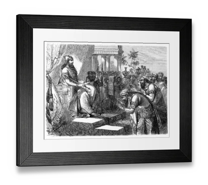 Framed Print : Paying homage to an Assyrian ruler Framed Print : Paying homage to an Assyrian ruler