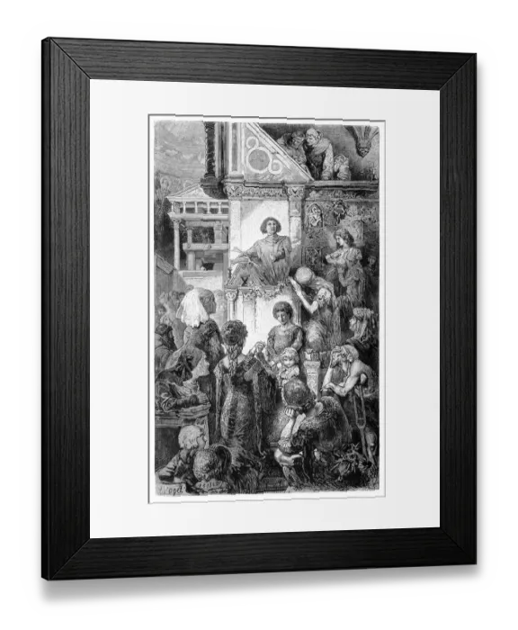 Framed Print : Boccaccio tells the people of Florence Dantes divine comedy Framed Print : Boccaccio tells the people of Florence Dantes divine comedy