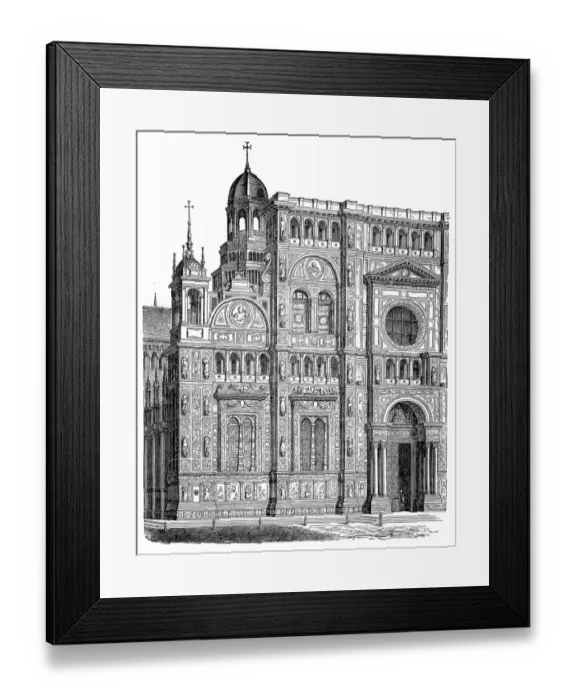 Framed Print : Facade of the Certosa di Pavia Framed Print : Facade of the Certosa di Pavia