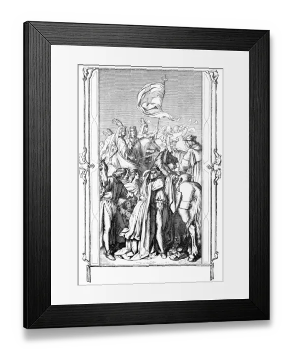 Framed Print : St. Louis says goodbye to his wife Elizabeth Framed Print : St. Louis says goodbye to his wife Elizabeth