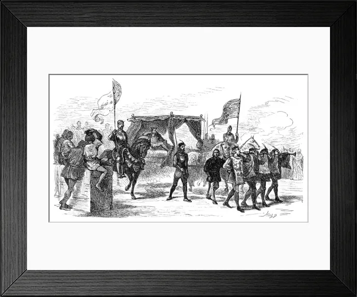 Framed Print : Medieval : Royal Cortege Framed Print : Medieval : Royal Cortege