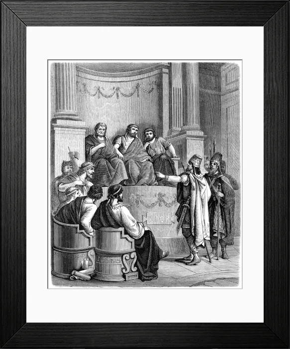 Framed Print : A Persian embassy before the Roman Senate Framed Print : A Persian embassy before the Roman Senate