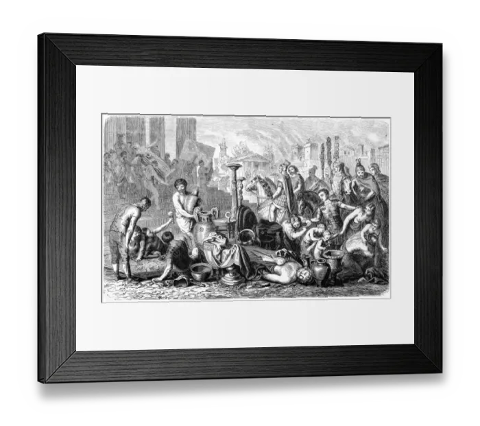 Framed Print : Romans Pillage Athens Framed Print : Romans Pillage Athens