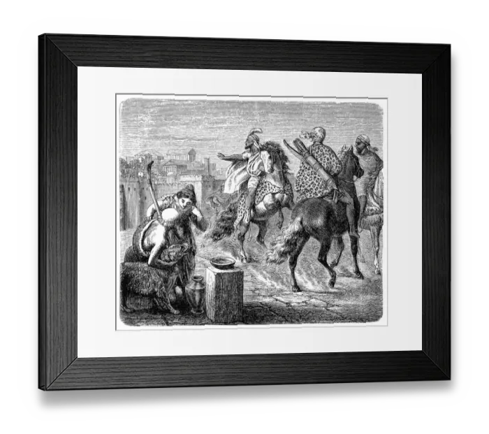 Framed Print : Jugurtha leaves Rome after agreeing to keep the peace Framed Print : Jugurtha leaves Rome after agreeing to keep the peace