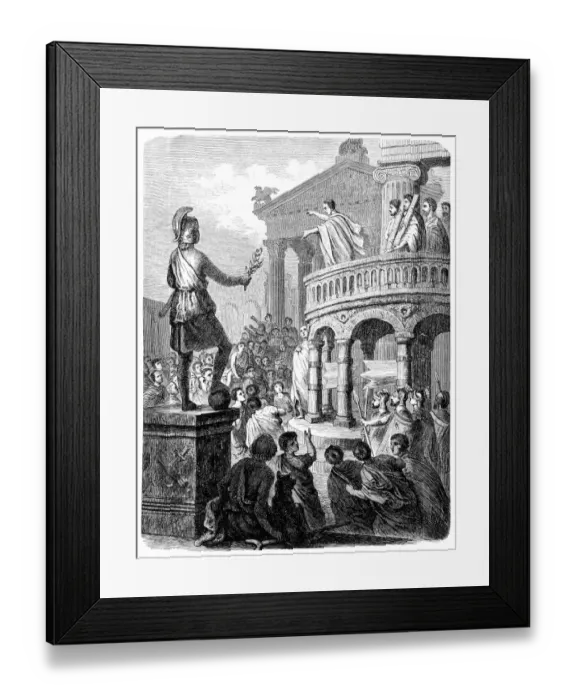 Framed Print : MARCUS TULLIUS speech to the people of Rome