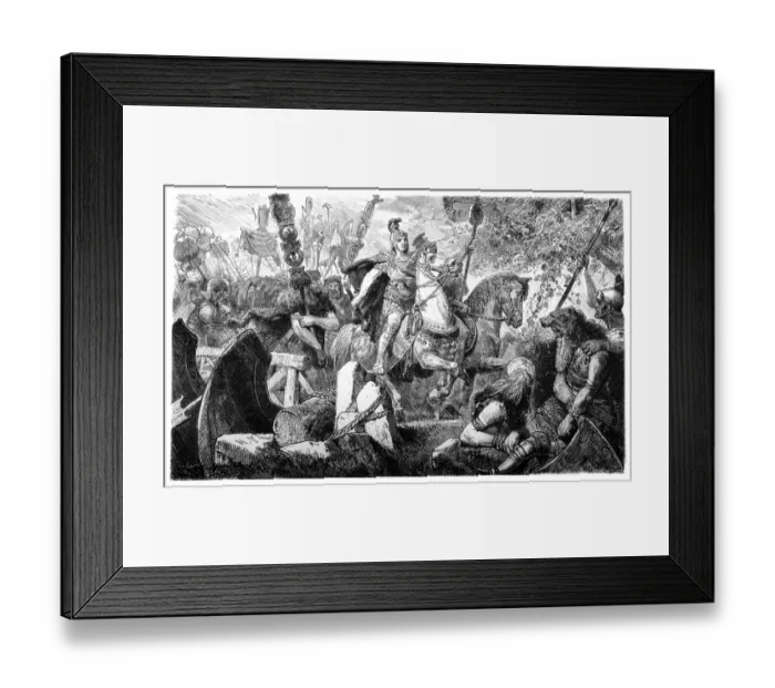 Framed Print : The Romans under the command of General Drusus invade Germany Framed Print : The Romans under the command of General Drusus invade Germany
