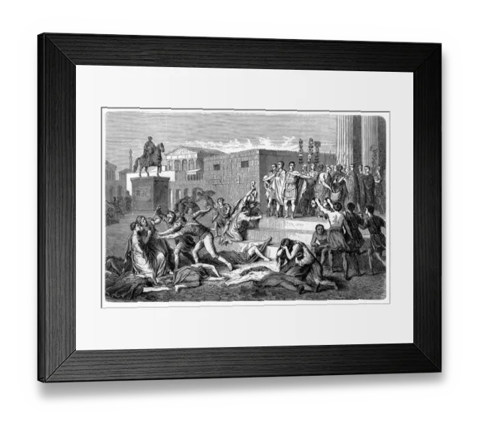 Framed Print : The proscription of 43 B. C of the Triumvirn Framed Print : The proscription of 43 B. C of the Triumvirn