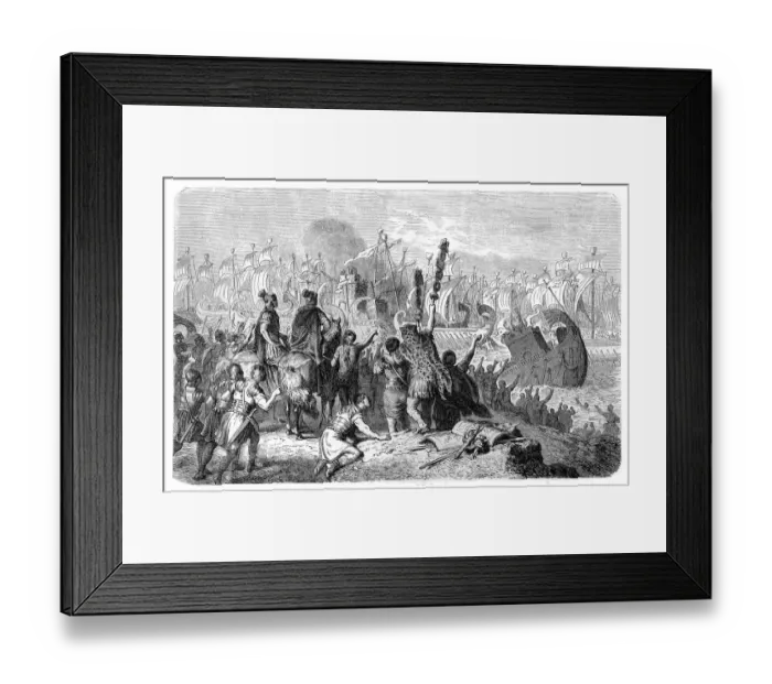 Framed Print : Octavian defeats the fleet of Marcus Antonius and Cleopatra at ACTIUM Framed Print : Octavian defeats the fleet of Marcus Antonius and Cleopatra at ACTIUM