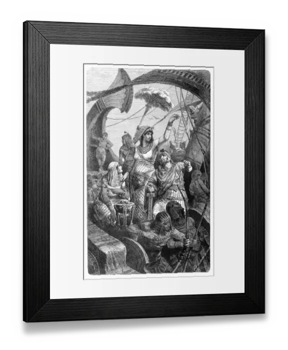 Framed Print : Cleopatra during the battle of Actium, 31 BC Framed Print : Cleopatra during the battle of Actium, 31 BC