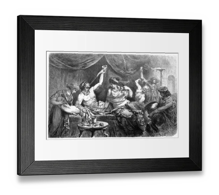 Framed Print : Antique Rome - Orgy, Bacchanalia - Messaline Framed Print : Antique Rome - Orgy, Bacchanalia - Messaline