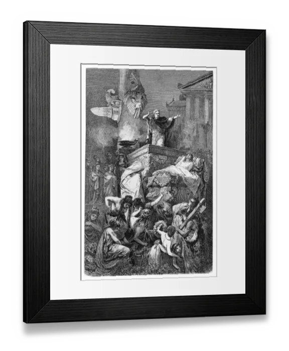 Framed Print : The Funeral Oration for a Fallen Roman Hero, 1st Century BC Framed Print : The Funeral Oration for a Fallen Roman Hero, 1st Century BC