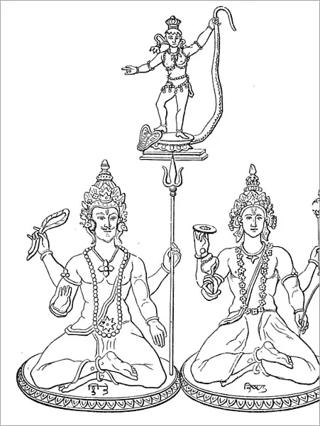 Trimurti - Siva, Vishnu, Krishna : Hindu Gods