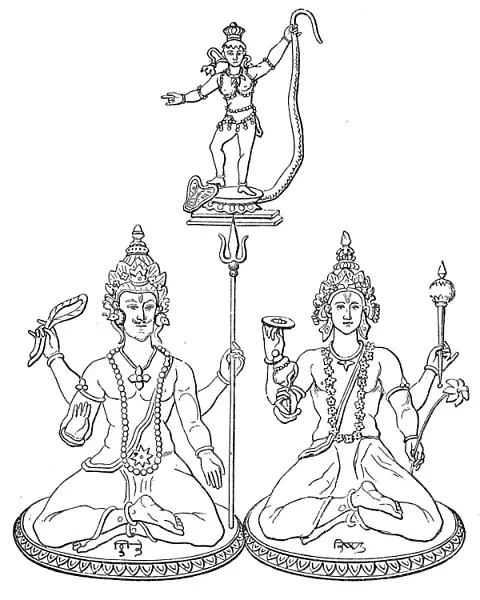 Trimurti - Siva, Vishnu, Krishna : Hindu Gods