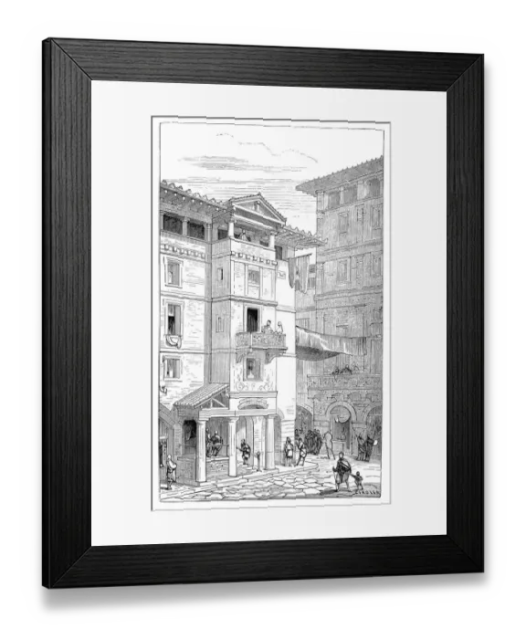 Framed Print : Street in ancient Rome Framed Print : Street in ancient Rome