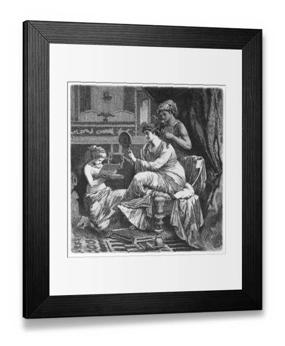 Framed Print : Roman Lady at her Toilet