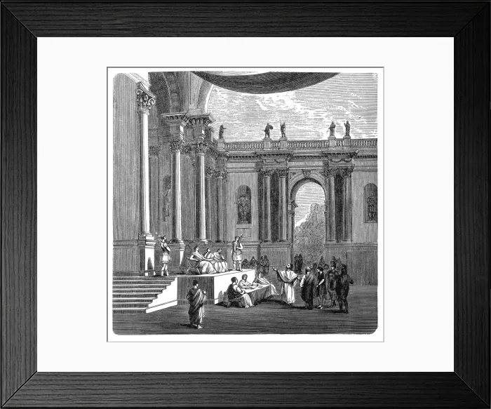 Framed Print : A court in ancient Rome Framed Print : A court in ancient Rome