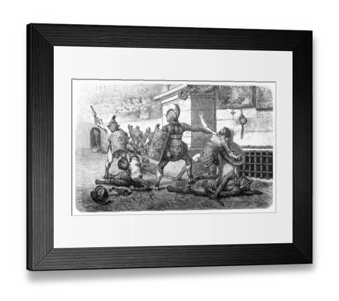 Framed Print : Gladiator fight in Ancient Rome Framed Print : Gladiator fight in Ancient Rome