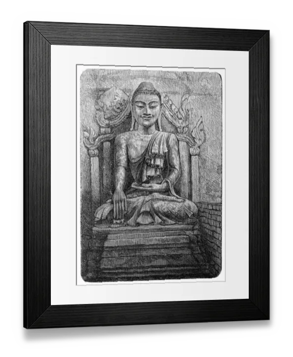 Framed Print : Statue Of Gautama Buddha Framed Print : Statue Of Gautama Buddha