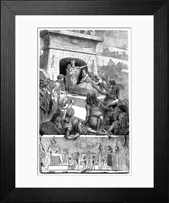 Framed Print : The entombment of an Egyptian king Framed Print : The entombment of an Egyptian king