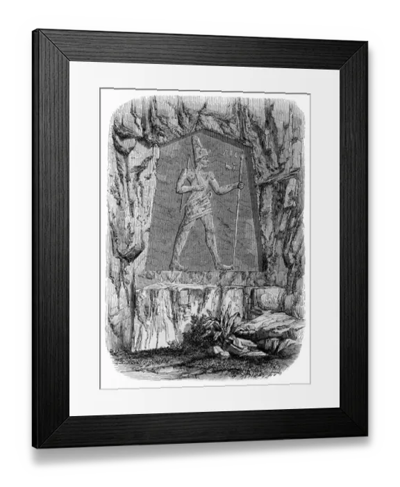 Framed Print : Ramses II. Ancient illustration of a Ramses II relief, Nahr el-Kalb Framed Print : Ramses II. Ancient illustration of a Ramses II relief, Nahr el-Kalb
