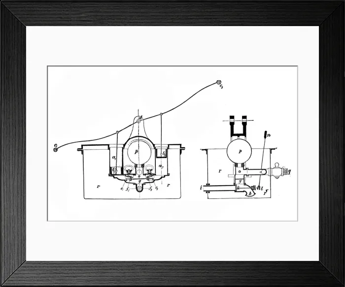 Framed Print : Early firefighters truck scheme Framed Print : Early firefighters truck scheme