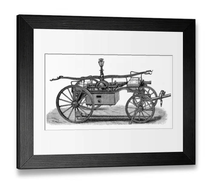 Framed Print : Early firefighters truck Framed Print : Early firefighters truck