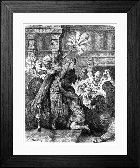 Framed Print : Biblical Scene : Joseph & Brothers in Egypt Framed Print : Biblical Scene : Joseph & Brothers in Egypt