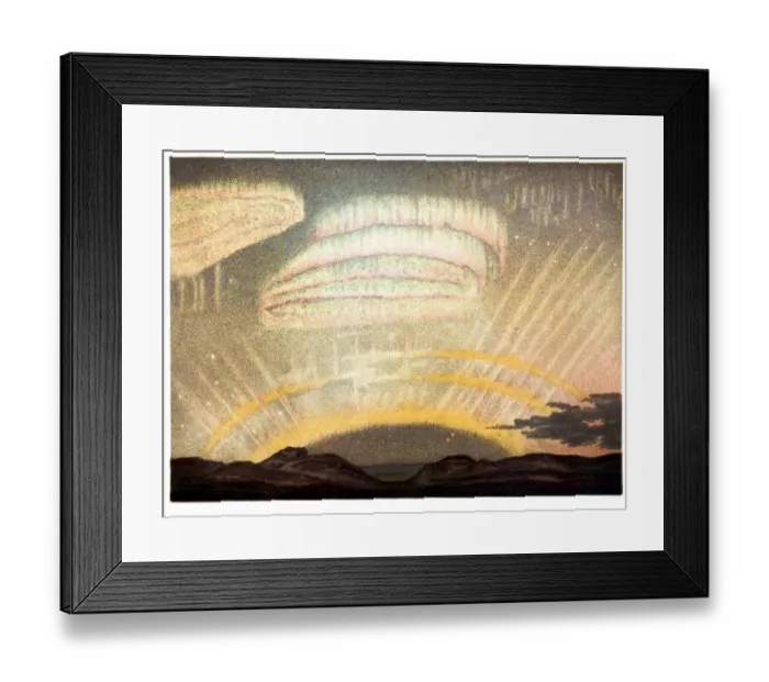Framed Print : Northern light with arc, rays and drapery Framed Print : Northern light with arc, rays and drapery