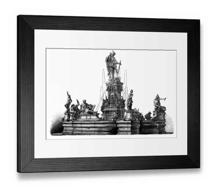 Framed Print : Wittelsbach fountain in Munich
