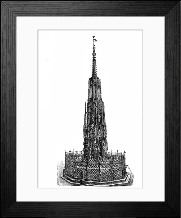 Framed Print : Beautiful fountain in Nuremberg Framed Print : Beautiful fountain in Nuremberg
