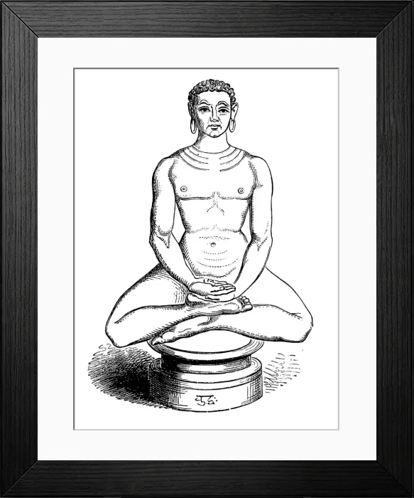 Framed Print : Buddha. illustration of a Buddha statue meditating Framed Print : Buddha. illustration of a Buddha statue meditating