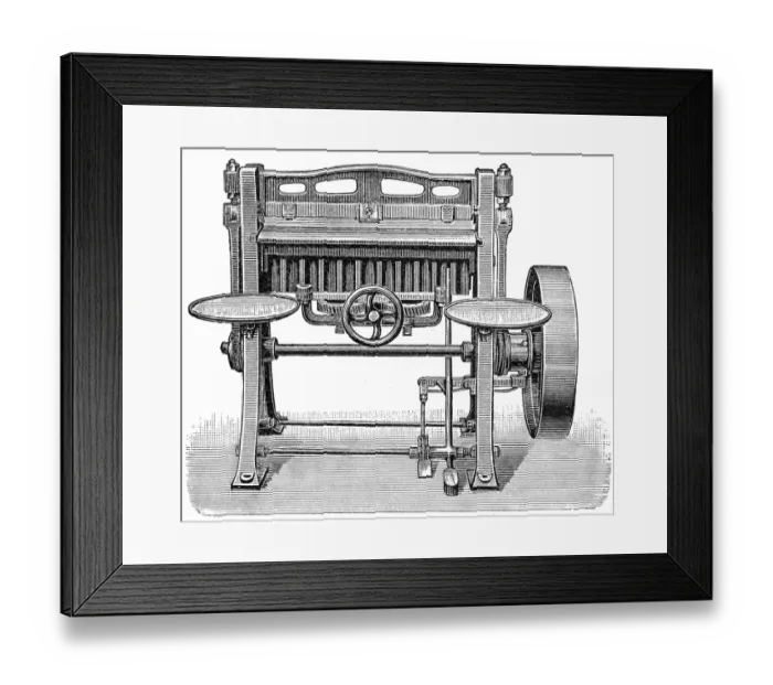 Framed Print : Printing banding machine Framed Print : Printing banding machine