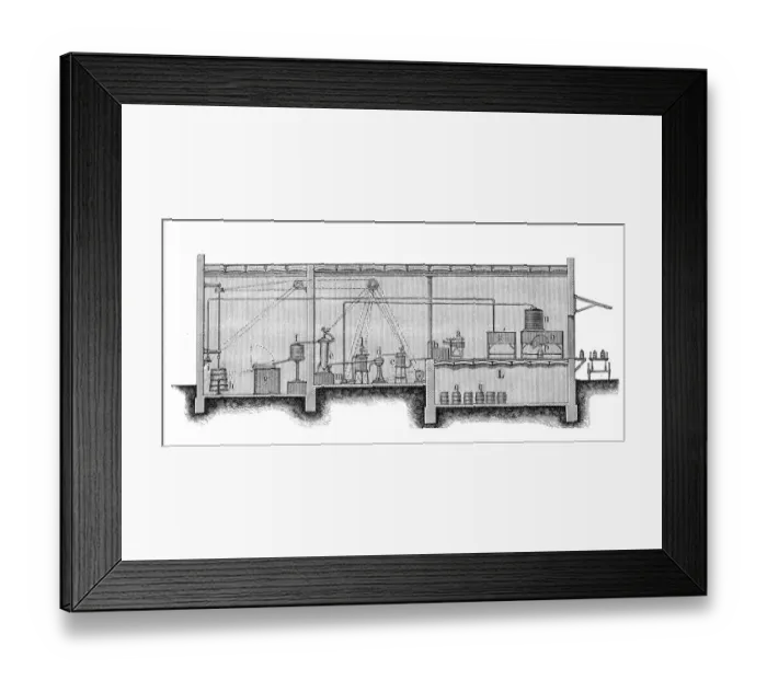 Framed Print : Milk industry, separator machine Framed Print : Milk industry, separator machine