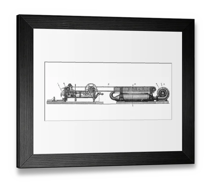 Framed Print : Finishing machine, Clamping frame and drying machine Framed Print : Finishing machine, Clamping frame and drying machine