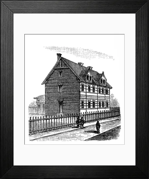 Framed Print : Residential house Framed Print : Residential house