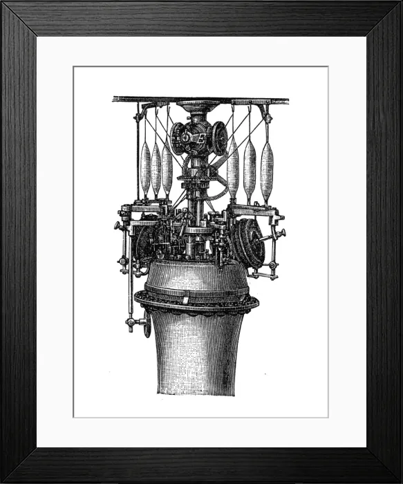Framed Print : Textile industry retro machinery Framed Print : Textile industry retro machinery