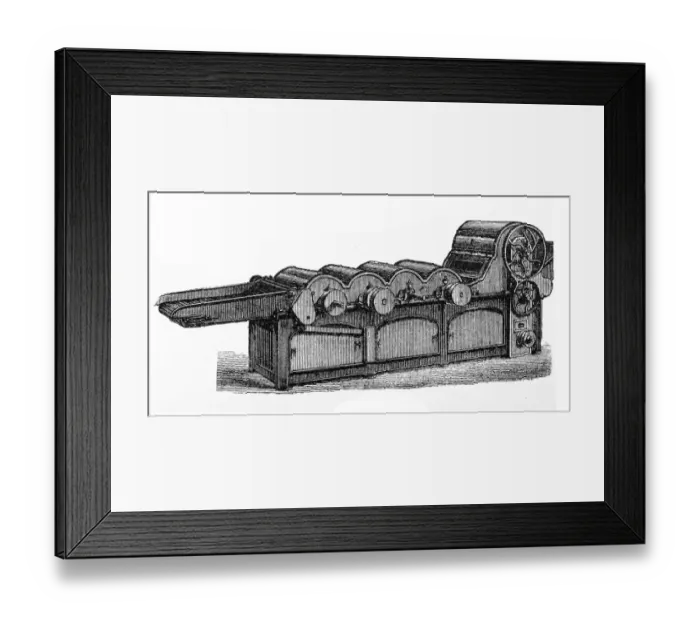 Framed Print : Cotton opening machine Framed Print : Cotton opening machine