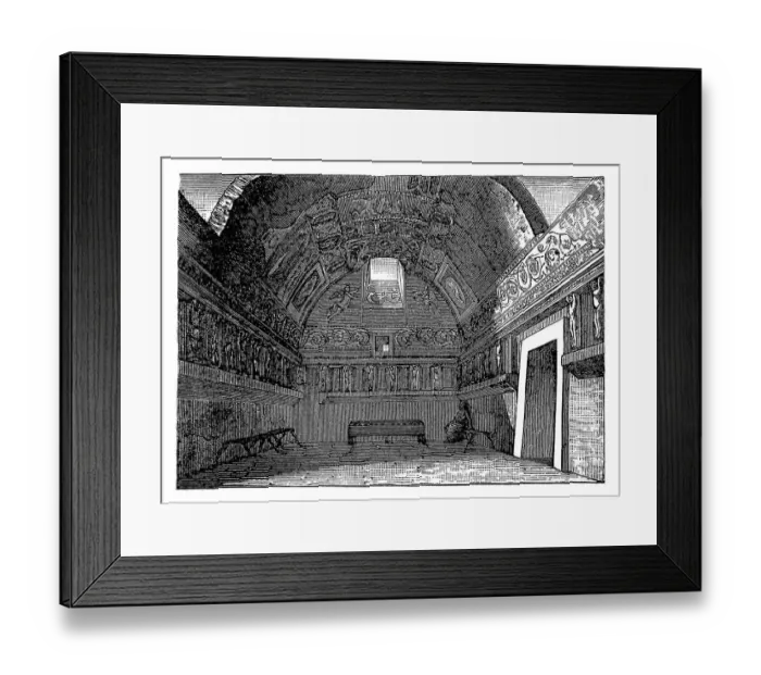Framed Print : Tepidarium of the thermal baths excavated in 1824 to Pompeii Framed Print : Tepidarium of the thermal baths excavated in 1824 to Pompeii