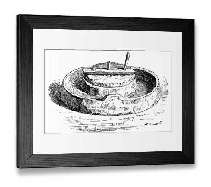 Framed Print : Millstone. Antique illustration of a Millstone Framed Print : Millstone. Antique illustration of a Millstone