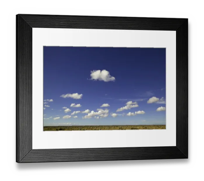 Framed Print : Lofty cumulus clouds, Nullarbor Plain, Australia
