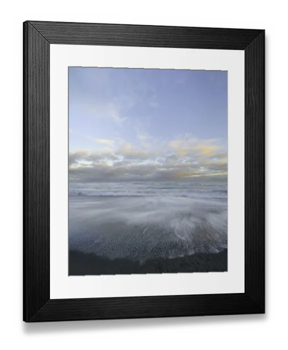 Framed Print : Sea, surf and clouds, South Island, New Zealand Framed Print : Sea, surf and clouds, South Island, New Zealand