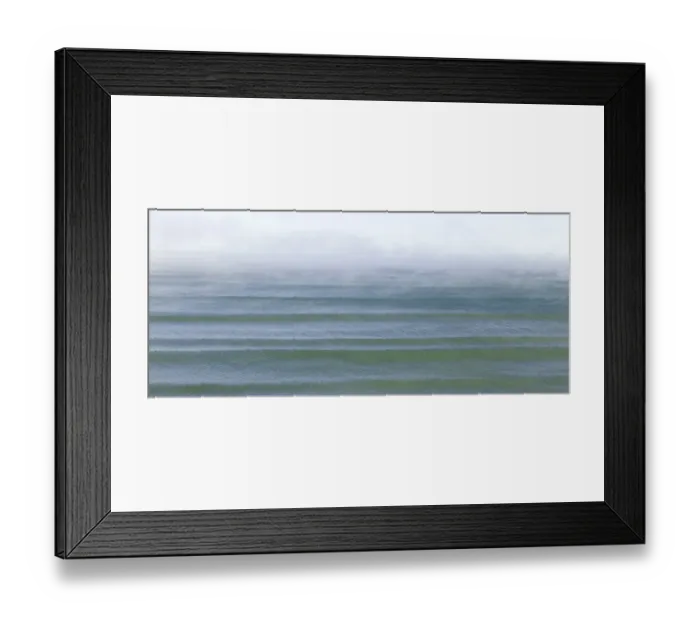 Framed Print : green sea and morning fog, New Zealand Framed Print : green sea and morning fog, New Zealand