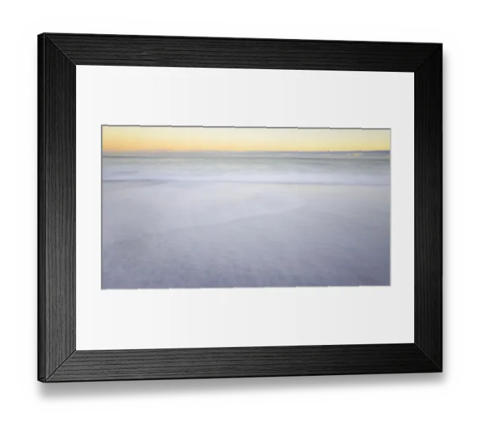 Framed Print : Waves breaking on beach, dawn, (long exposure) Framed Print : Waves breaking on beach, dawn, (long exposure)
