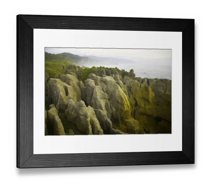 Framed Print : New Zealand, South Island, West Coast, Punakaiki Rocks, elevated view Framed Print : New Zealand, South Island, West Coast, Punakaiki Rocks, elevated view