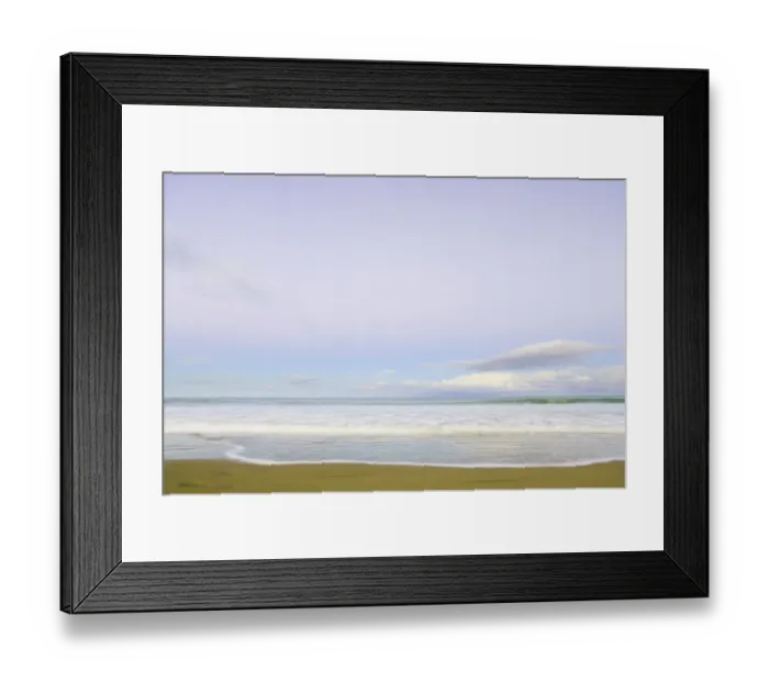 Framed Print : New Zealand, South Island, Otago, Kaka Point, waves breaking on beach